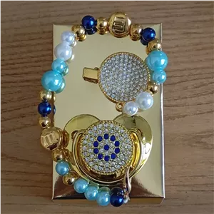 پستانک لاکچری طرح نگین (آبی) ساحل