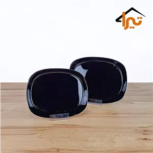 تابه 2 تیکه مستطیل پیرکس مشکی گلدن اپال