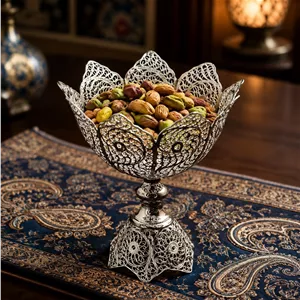 ظروف ملیله کاری کاسه گیلاسی سایز 1
