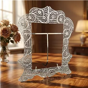 قاب عکس ملیله کاری نقره مستطیلی شماره سه