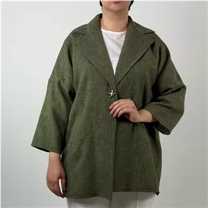 مانتو شانتون سایز بزرگ دکمه ستاره ( سایز 52-44 ) کد 233 400