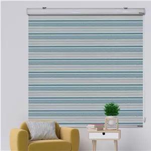 پرده زبرا رنگ ابی فیروزه ای کد0560505