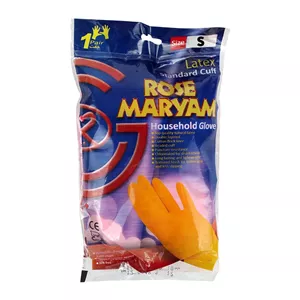 دستکش خانگی ساق کوتاه رز مریم Rose Maryam سایز کوچک بسته 1 جفتی