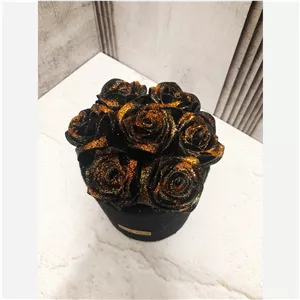 باکس گل روبانی شاین طلایی