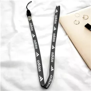 بند آویز گردنی موبایل پارچه ای 50 سانتی متری طرح اسپرت Adidas آدیداس تیتانیوم سفید کد 571022