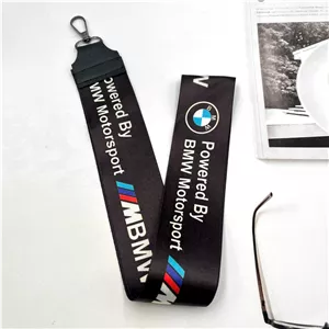 بند آویز گردنی موبایل پارچه ای 50 سانتی متری اسپرت طرح BMW کد 420480