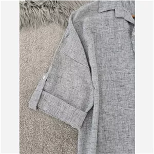 شومیز کیمونو رویال جنس کتان زارا طرحدار فری سایز