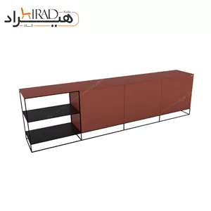 بوفه 200 سانتی سه درب پایه فلزی هیراد مدل B134