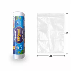 کیسه فریزر تک رول ضخیم سوده سایز 25 در 35 نیم کیلویی