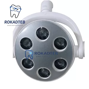 چراغ LED یونیت دندانپزشکی 6 لنز گرد بدون سایه مدل سنسوردار