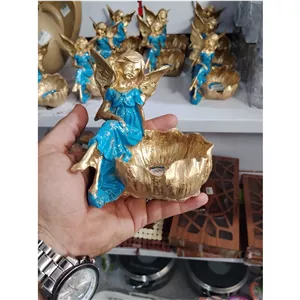 جا شمعی پلی استر طرح فرشته