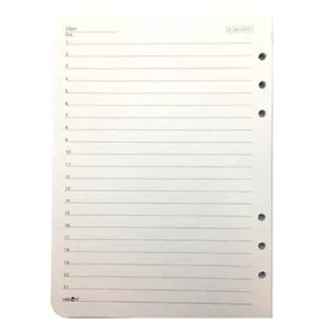 کاغذ کلاسور 6 حلقه 1 8 (سایز 17 12) 100 برگ مستر نوت (یک بسته)