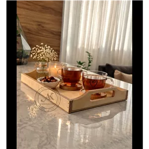 سینی چوبی کلاسیک بزرگ و کوچک