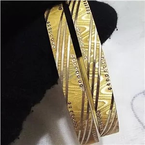 النگو هندی زنانه استیل رنگ طلایی سایز مدیوم ضد حساسیت