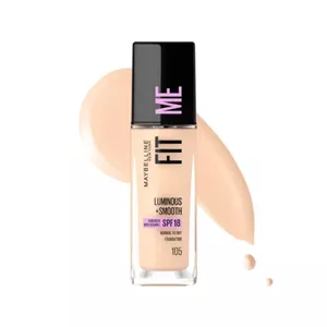 کرم پودر میبلین مدل Fit Me Luminous SPF18 رنگ Natural Ivory شماره 105