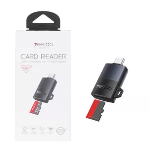رم ریدر Yesido مدل GS37 Type-C TF Card Reader - خاکستری (گارانتی 18 ماه تعویض نیکان همراه)