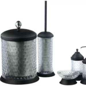 ست سرویس بهداشتی اسمارت طرح آچیلا رنگ مشکی کد 5060-S (پس کرایه)