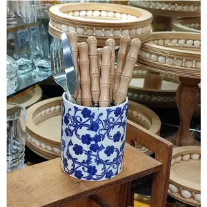 جا کاردی چینی طرح گل آبی
