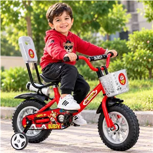 دوچرخه بچگانه بابزی پشتی دار همراه با سبد و چرخ کمکی
