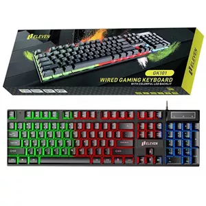 کیبورد گیمینگ ایلون مدل GK101، فرم فاکتور Full Size، نورپردازی RGB