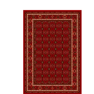 فرش گبه ماشینی کاشان زمینه زرشکی سنتی شده کد طرح 4102