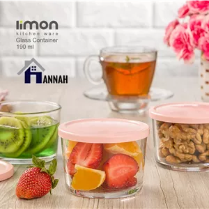 پیاله شیشه ای 190 میلی لیتر دربدار لیمون