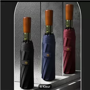 چتر تاشو اتوماتیک دسته چوبی ضد باد پارچه نانو آبگریز