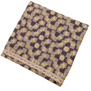 رومیزی پانیذ پود مدل بابونه مستطیل کد 1-102 سایز 140x120 سانتی متر