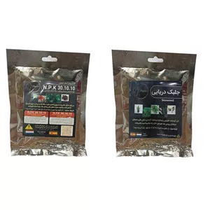 کود جلبک دریایی و کود سبزینگی و تقویت ساقه 10-10-30 مدل raw material وزن 100 گرم بسته 2 عددی