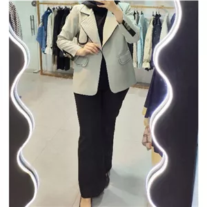 کت بیسیک ژاکارد کج راه 