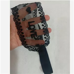 هدبند دانتل طرح لاو مشکی