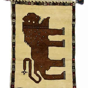 گبه قشقایی دستباف 88x62 cm سانتیتر