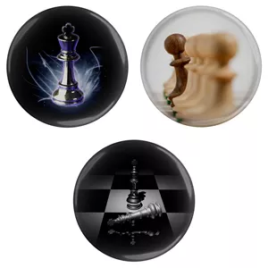 پیکسل مدل S3-5 طرح مهره و صفحه بازی شطرنج مجموعه 3 عددی - با بهترین کیفیت