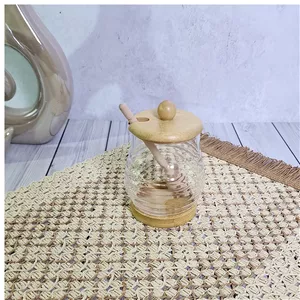 ظرف عسل خوری پیرکس و چوب وارداتی 