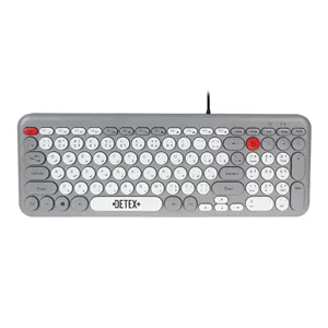 کیبورد باسیم +DETEX مدل DK703 - طوسی