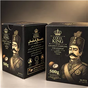 زغال قلیان نارگیلی کوکو کینگ 500 گرمی مکعبی 36 عددد
