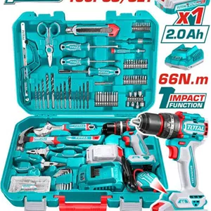 مجموعه دریل شارژی 165 پارچ صنعتی توتال مدل THKTHP11652