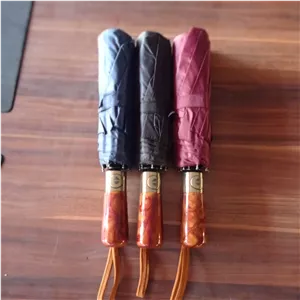 چتر لوکس دو رویه 10 فنره ضد باد برند RST دسته چوب براق قواره دار مناسب آفتاب و باران
