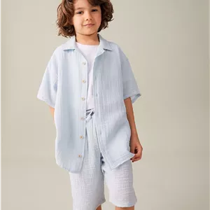 پیراهن پسرانه آبی دفکتوW3239A624HS اورجینال