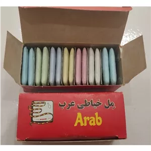 صابون خیاطی گچی رنگی 14 عددی