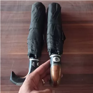 چتر اتوماتیک بزرگسالان RST دسته عصایی مشکی پارچه نانو ضد آب