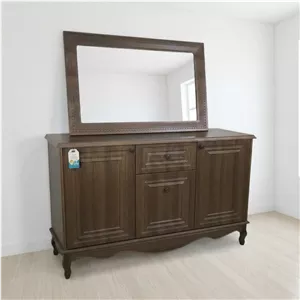 آینه و کنسول آرچین چوب طول 140 سانتی متر مدل کلاسیک پایه چوبی