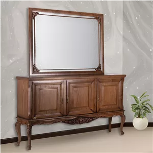 آینه و کنسول چوبی مدل منبت کلاسیک کد A720 طول 153 سانتی متر