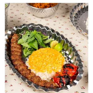دیس بیضی استیل سایز بزرگ کنگرهای طرح دار(پس کرایه میشود 