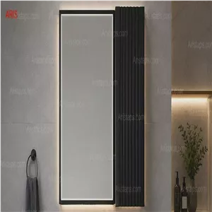 آینه باکس طبقه دار مشکی Diamond دارای آرام بند سایز 40 60