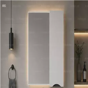 آینه باکس طبقه دار سفید دارای آرام بند سایز 40 60
