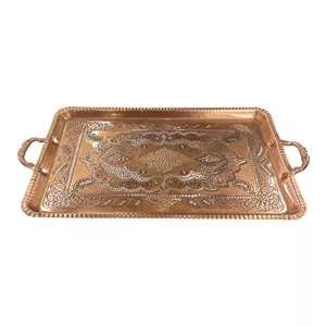 سینی مسی مدل الماس تراش با پوشش نانو و دسته حمل