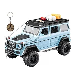 ماکت ماشین آفرود ناب سل مدل MERCEDES BENZ BRABOS G550 فلزی، چراغ دار و موزیکال، مقیاس 1 24، با درها، کاپوت و صندوق عق...