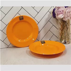 بشقاب خورشت خوری ملامین نارنجی پردیس ماهان (پسکرایه)