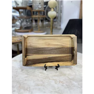 سینی دسته دار چوب گردو